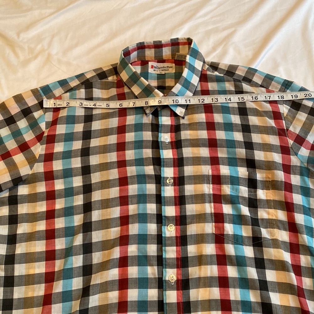 Bud Berma Weekender Plaid Long Sleeve Button Down Dress Shirt Size XL - Picture 10 of 12